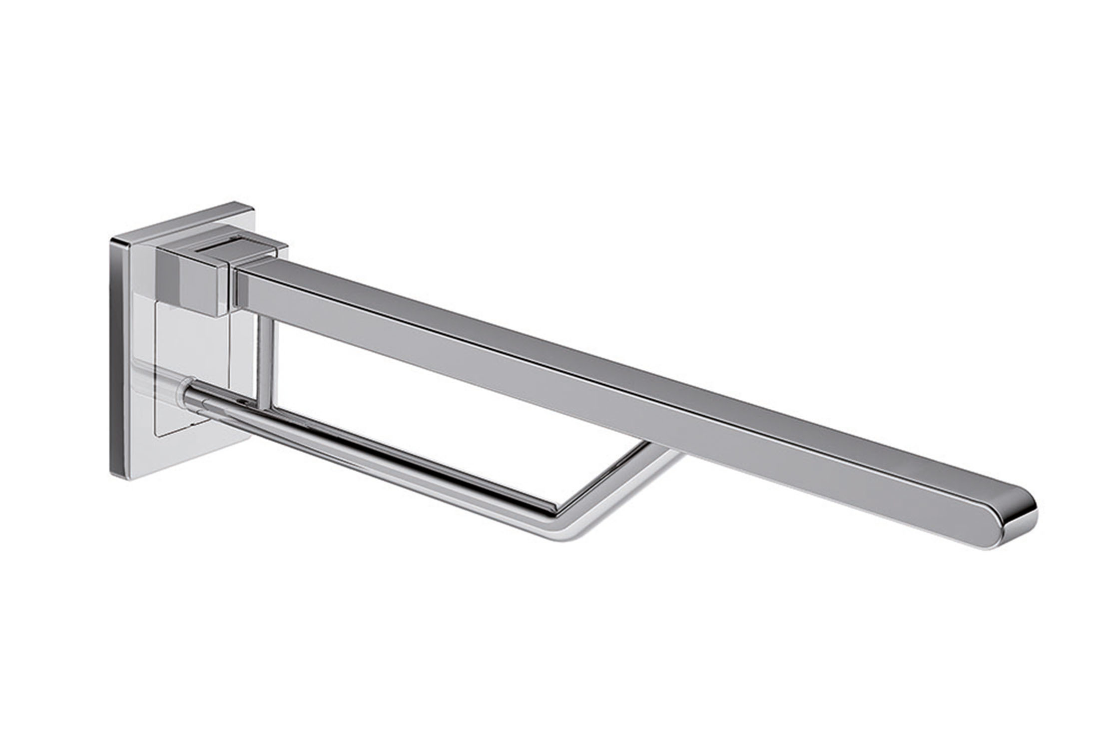 Mobile hinged support rail Duo 700 mm projection by HEWI STYLEPARK