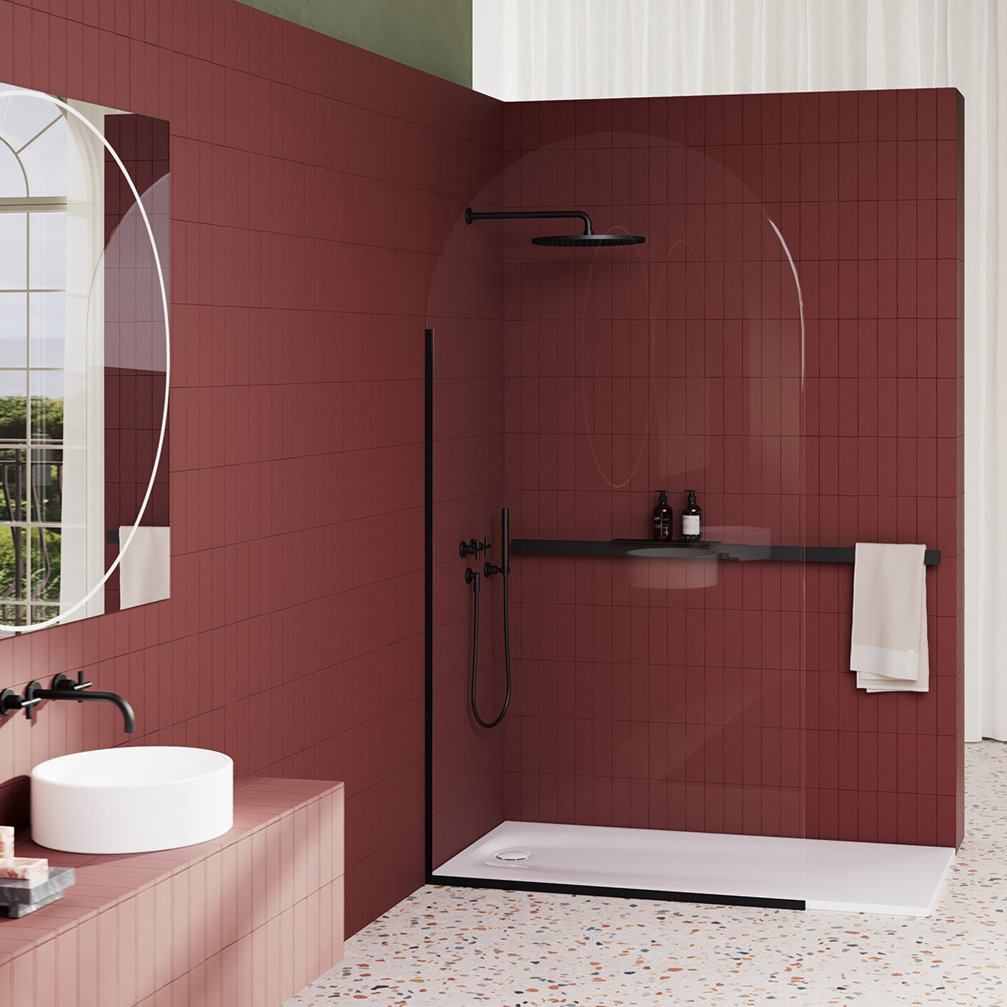 The elegant bathroom