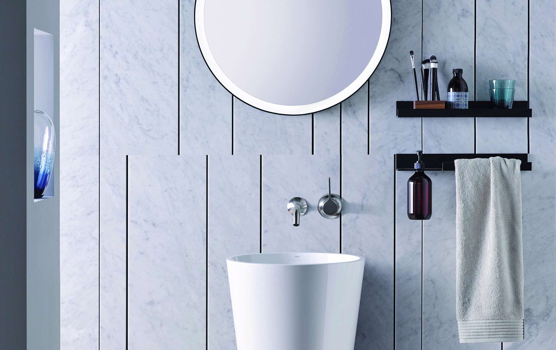 Hängen oder stehen: Das Ablagesystem "Assist" von Wolfgang Hartauer für Alape kann individuell zusammengestellt werden.