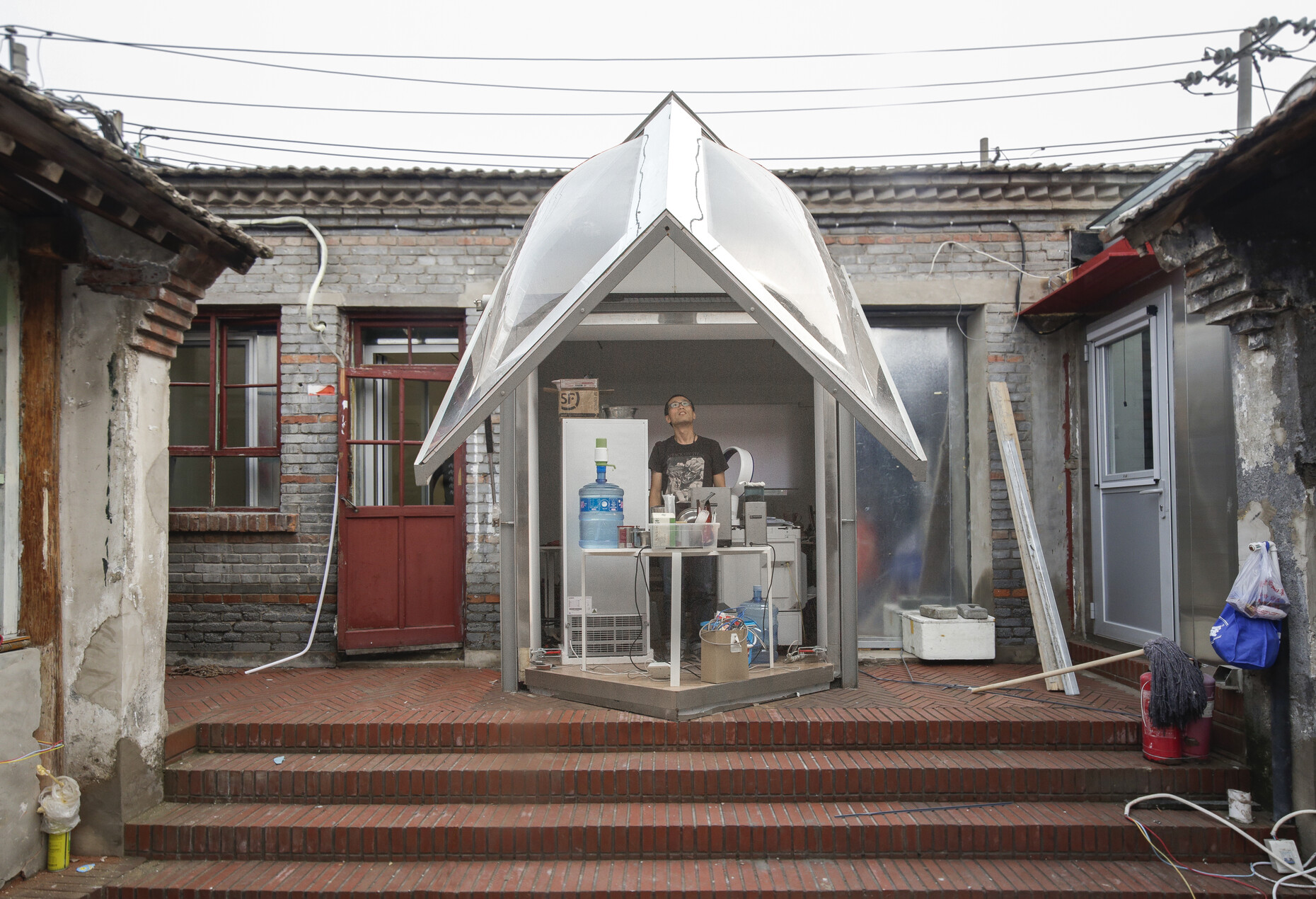 Courtyard Plug-In House by Peoples Architecture Office in Dashilar Hutong, Beijing