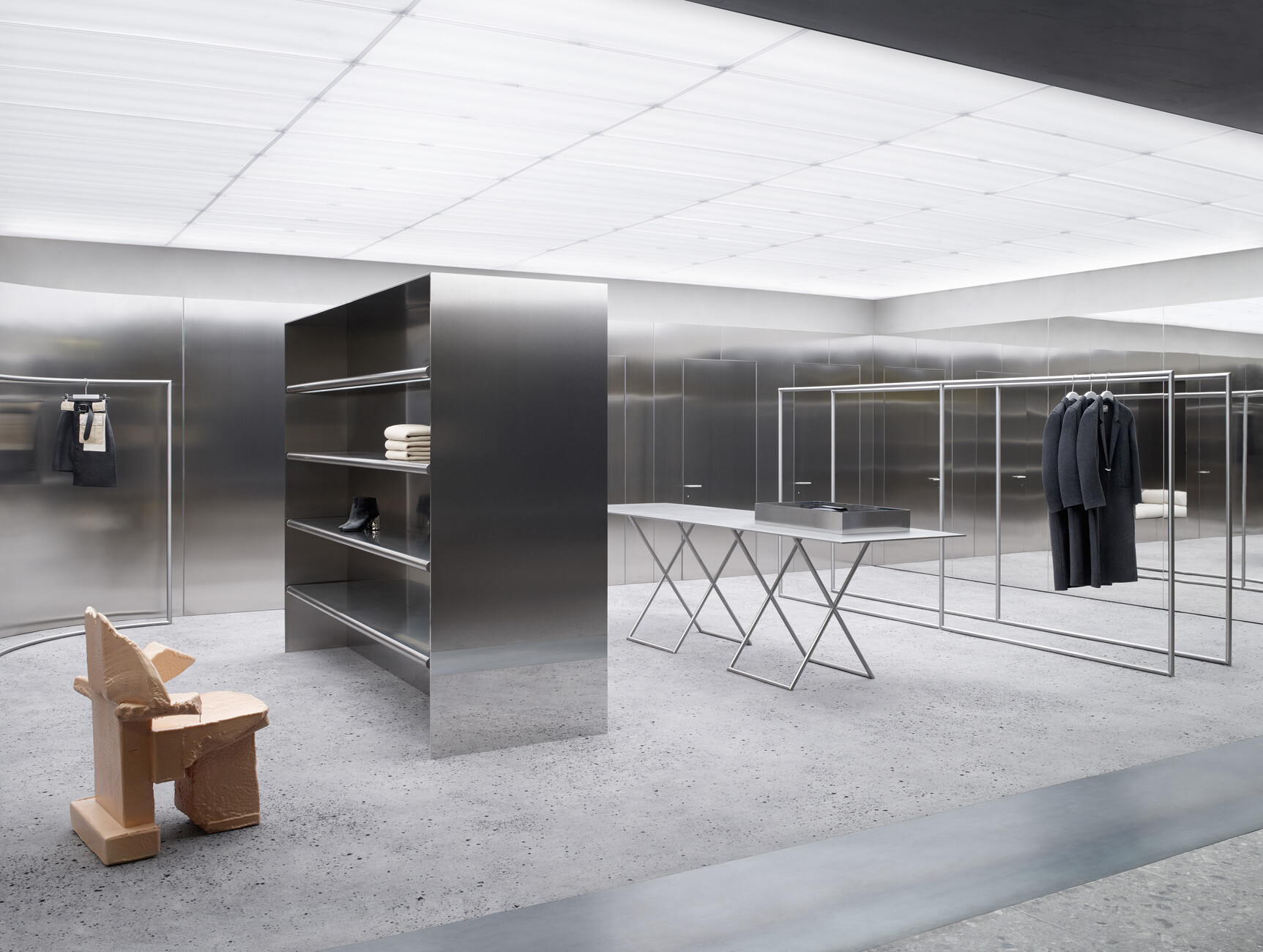 The new signature store design of fashion label Acne Studios