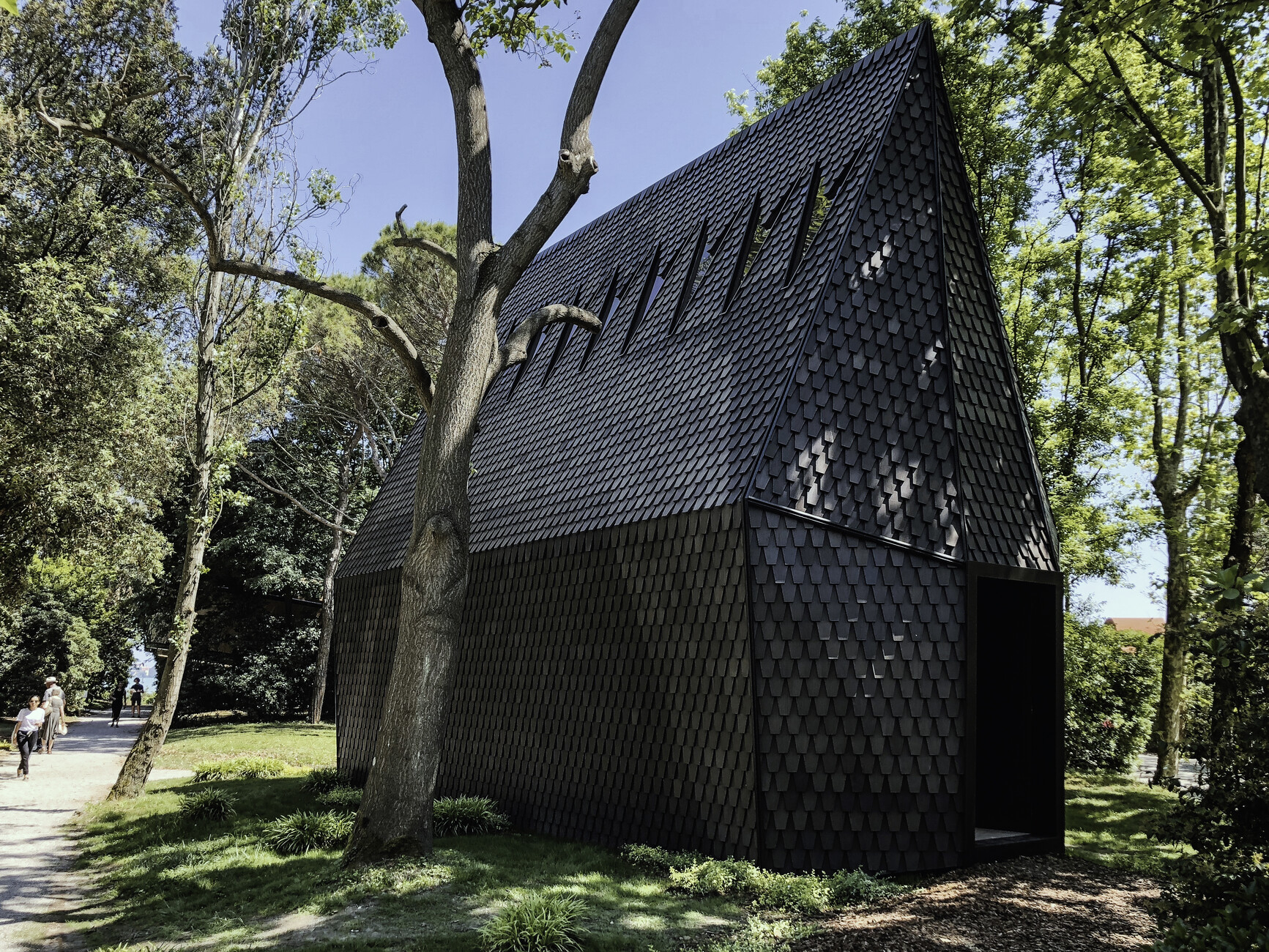 The Asplund Pavilion documents the Skogskappellet, which served as inspiration for the architects involved in the Biennale project.