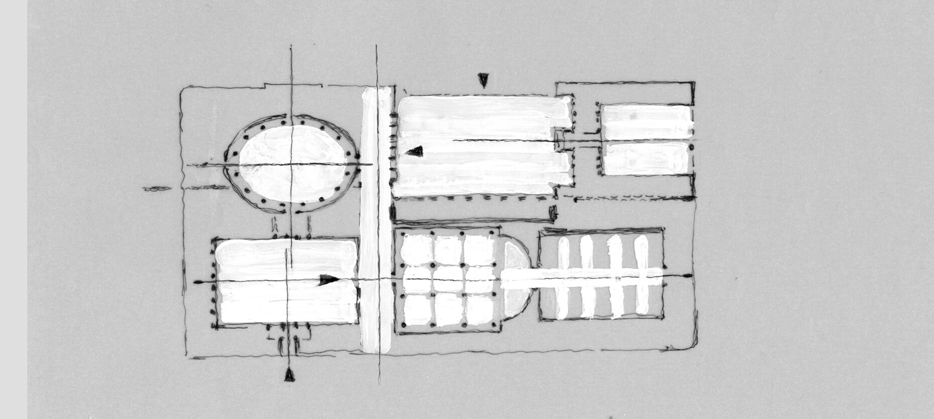 Entwurf für die Erschließung Französische Nationalbibliothek Rue Richelieu