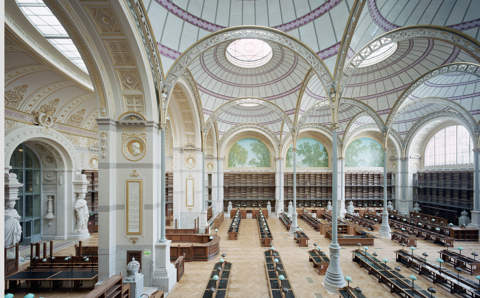 Labrouste-Lesesaal Bebliotheque Nationale de France Rue Richelieu