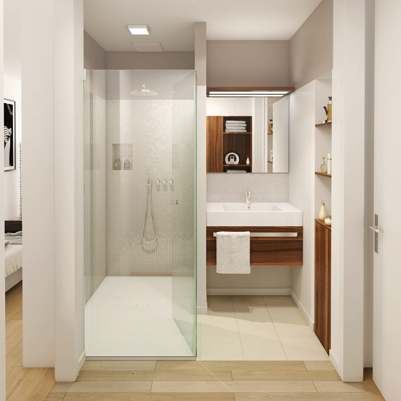 Individually: For the premium owner-occupied apartments of the "Friends Tower" in Munich, Bette designed with “Bette Floor" 30 different, floor-level shower areas.