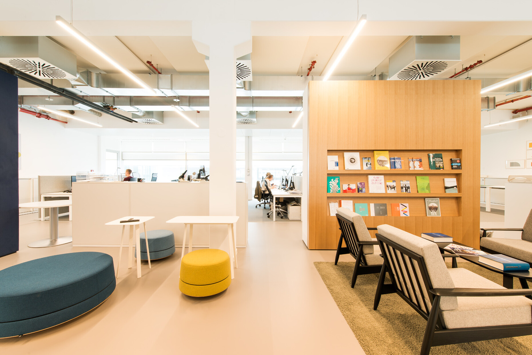 The residential areas are tailored to the requirements of the various tasks and enable flexible use by the employees.