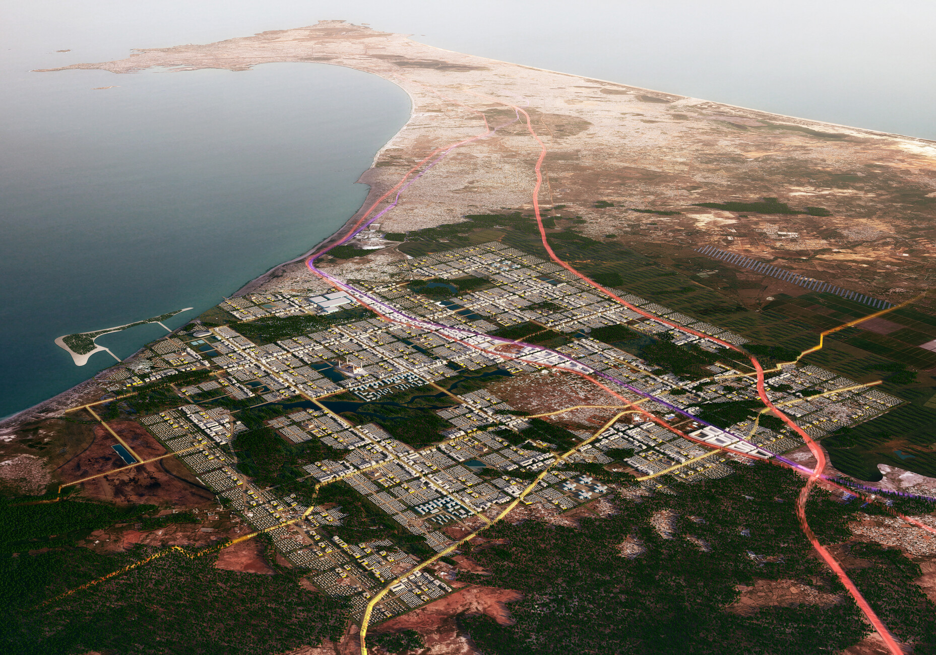 Masterplan für eine neue Magacity in Dakar von COBE Berlin.