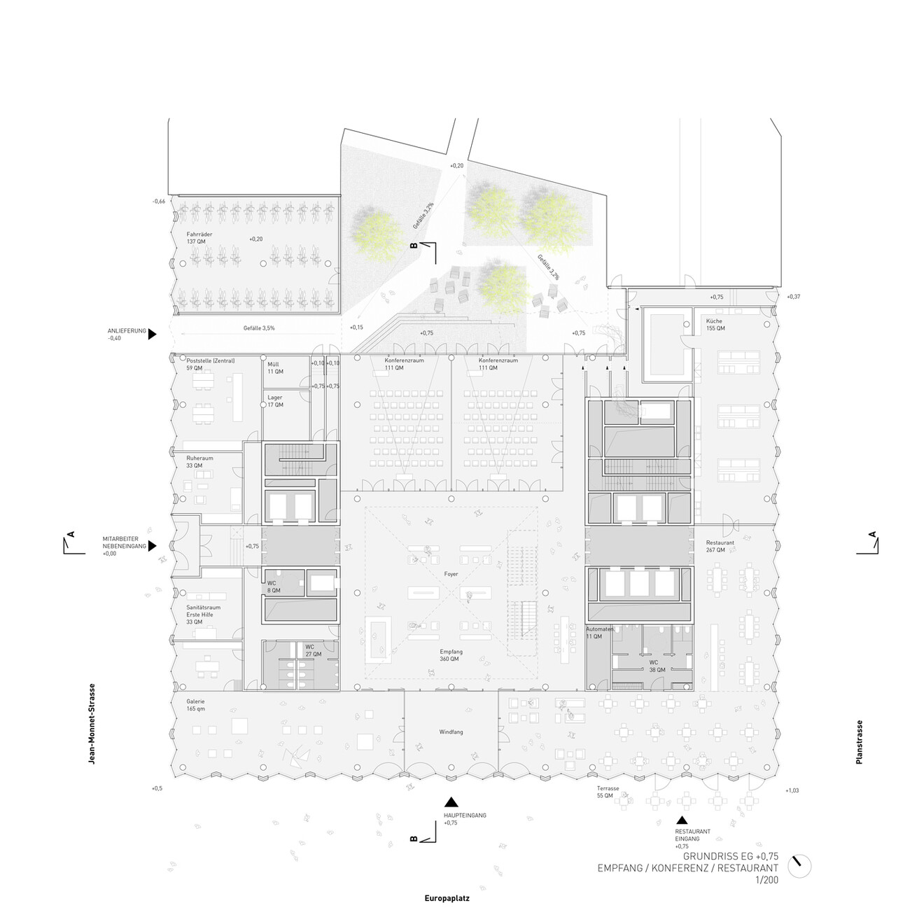 Erdgeschoss Hochhaus am Europaplatz_Berlin_Allmann Sattler Wappler