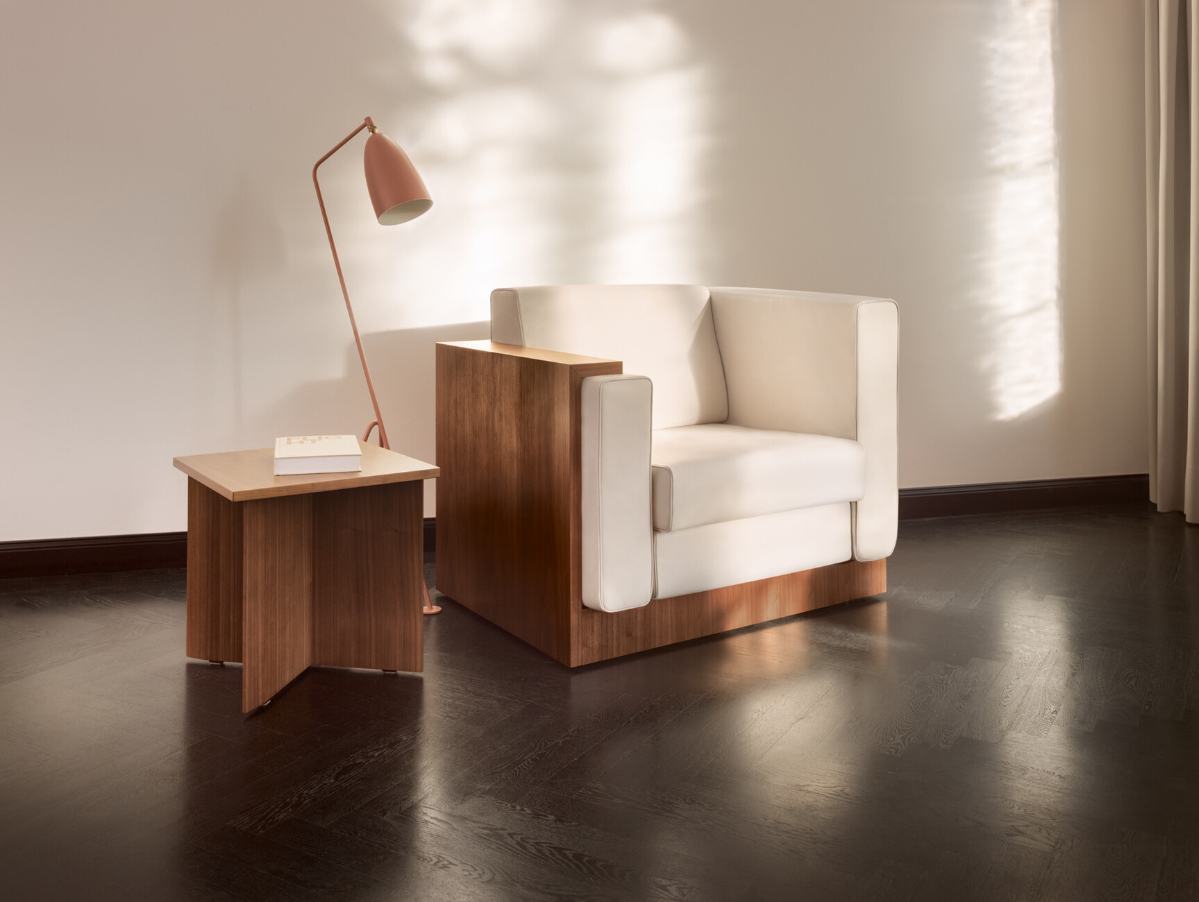 Single Seat: "Alpha Seating" also makes a good figure as an armchair with veneered body and armrest.