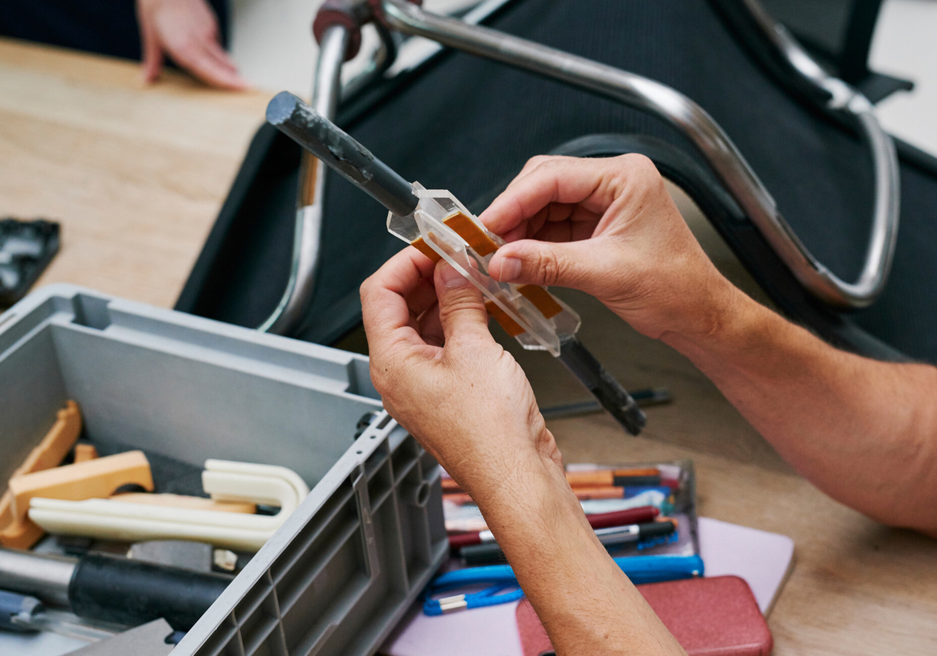 The way to the final product led through numerous experiments with self-built prototypes.