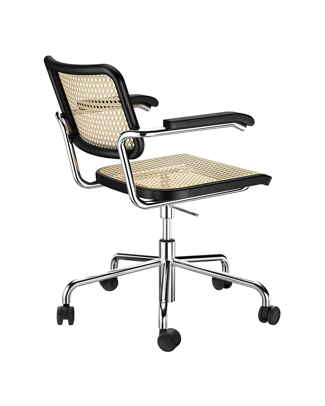 Thonet Drehstuhl, Rohrkreuz Chrom