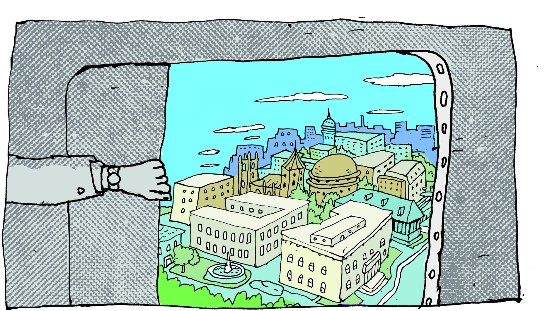 Am Ende seiner Reise erreicht Karl Friedrich Kulturien und kann die Architektur genießen.