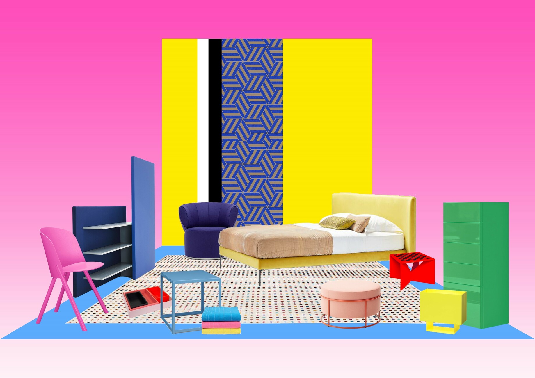 "Pure Atmospheres" is the name of the imm cologne's new trend shop window that Dick Spierenburg developed with stylist and designer Floor Knaapen - here a moodboard for one of seven productions.