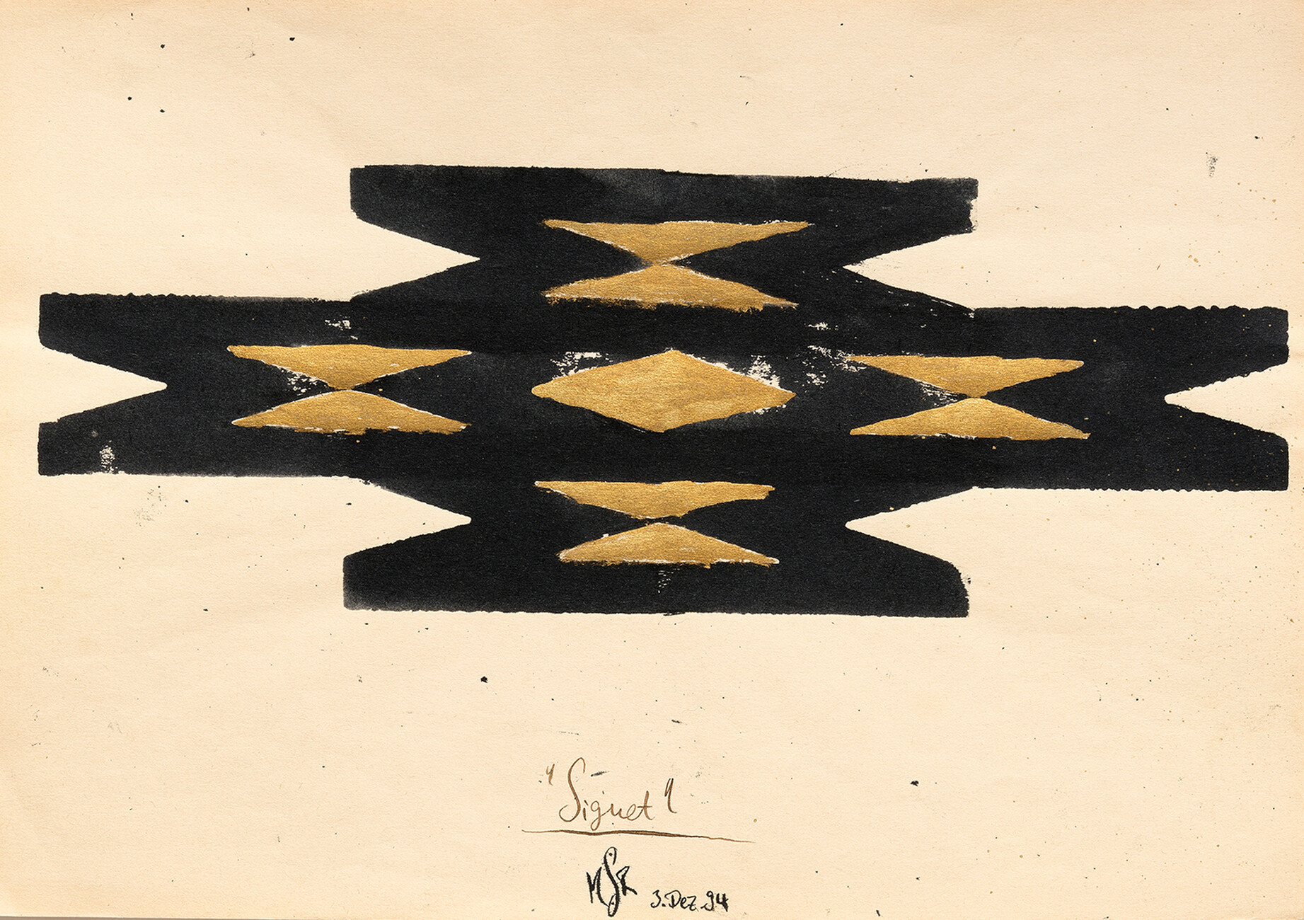 Michael Riedel's "Signet" from 1994 is the property of the Städel Museum Association.