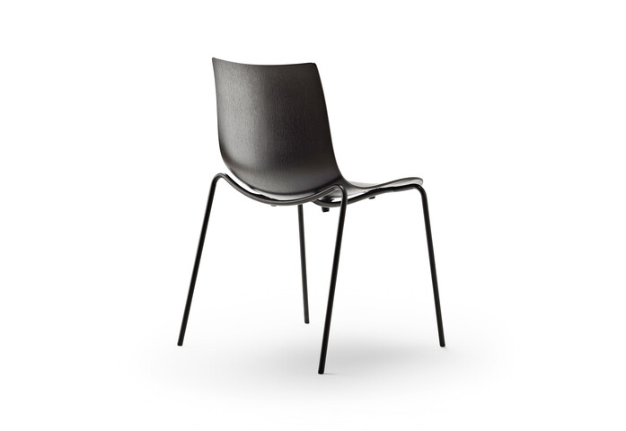 Ascalon Ba002 Preludia 4 Legs Oak Black Frame Back