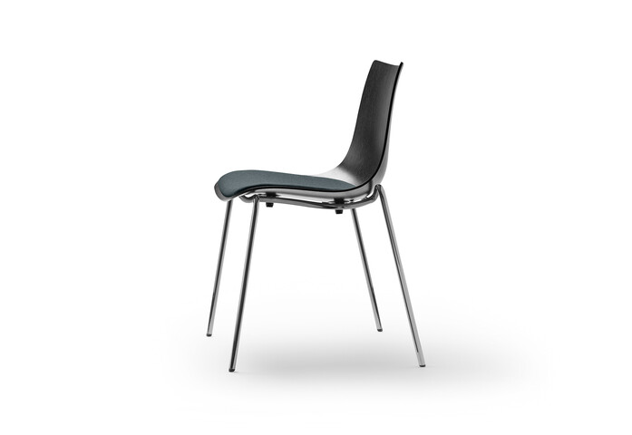 Ascalon Ba002 S Preludia 4 Legs Oak Black Chrome Frame Fjord981 Side