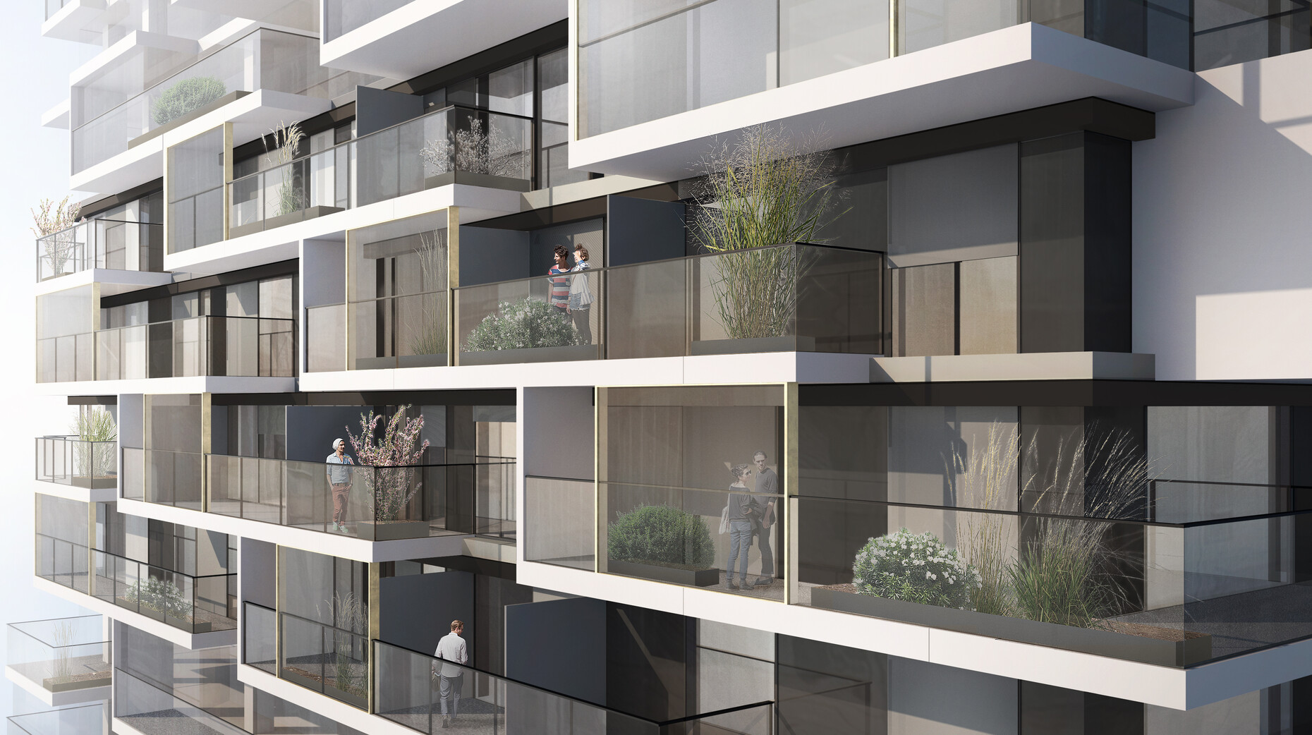 40West Frankfurt Cyrus Moser Architekten Rendering