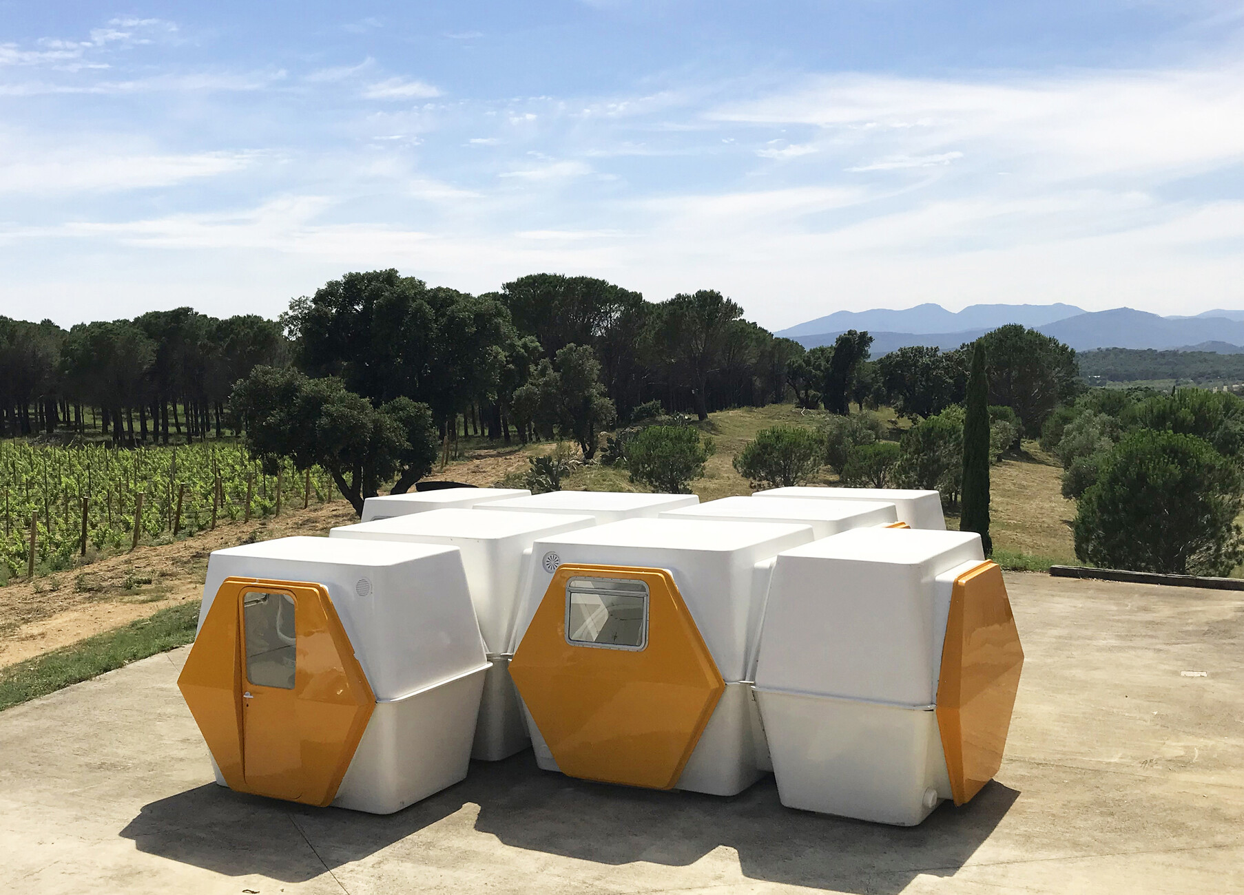 Hexacube Raumzellen von Anja Blomstedt und George Candilis, 1972