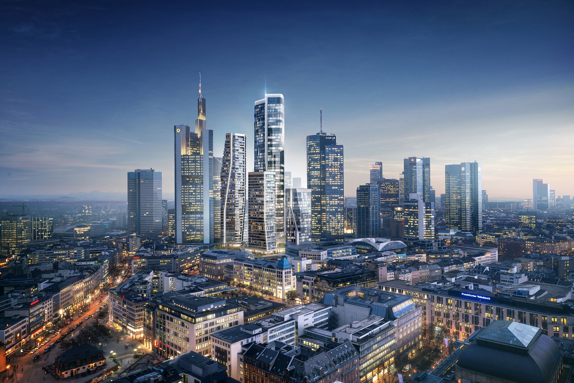 Four Frankfurt UNStudio Rendering