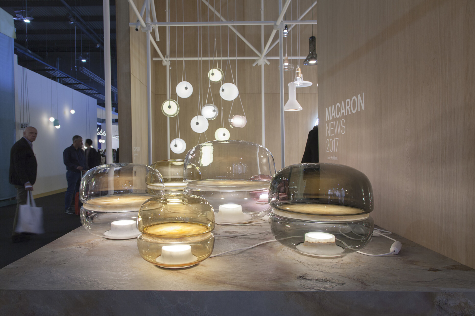 "Macaron" table lamp by Lucie Koldová for Brokis.