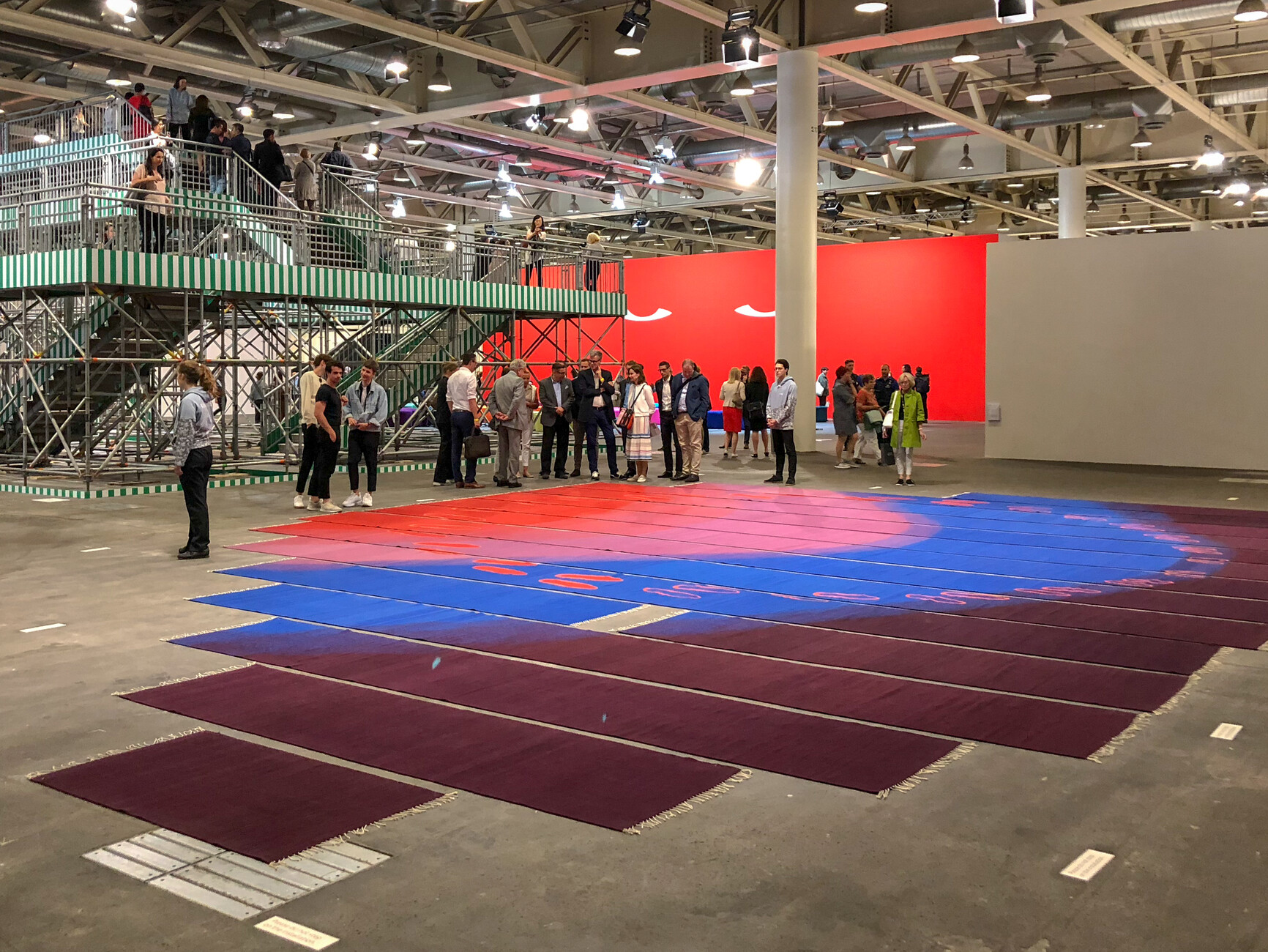 Polly Apfelbaum Deep Purple Red Shoes Ii 2015 Daniel Buren Una Cosa Tira Lalta 2 1978 2018 Art Basel 2018 Stylepark