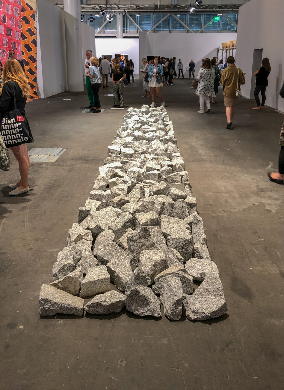 Richard Long Ivory Granite Line 2016 Art Basel 2018 Stylepark
