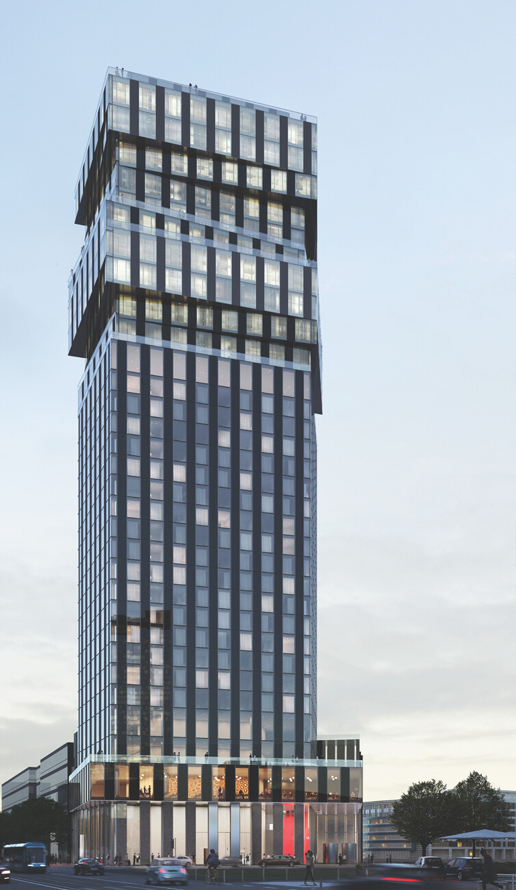 Spin Tower Frankfurt Hadi Teherani Rendering