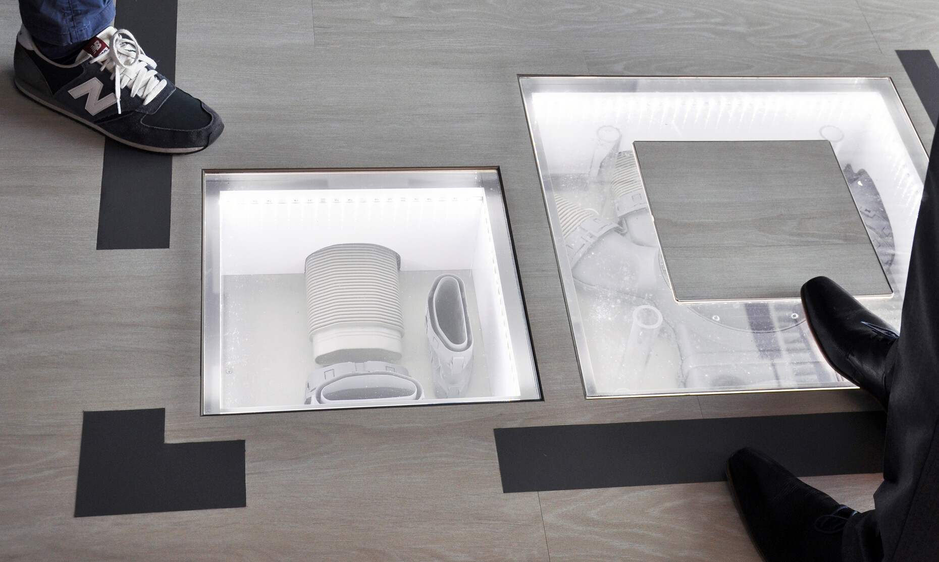 Themenwelt Lüftung: Das Luftverteilsystem für die kontrollierte Wohnungslüftung kann im Boden und der Decke verlegt werden.