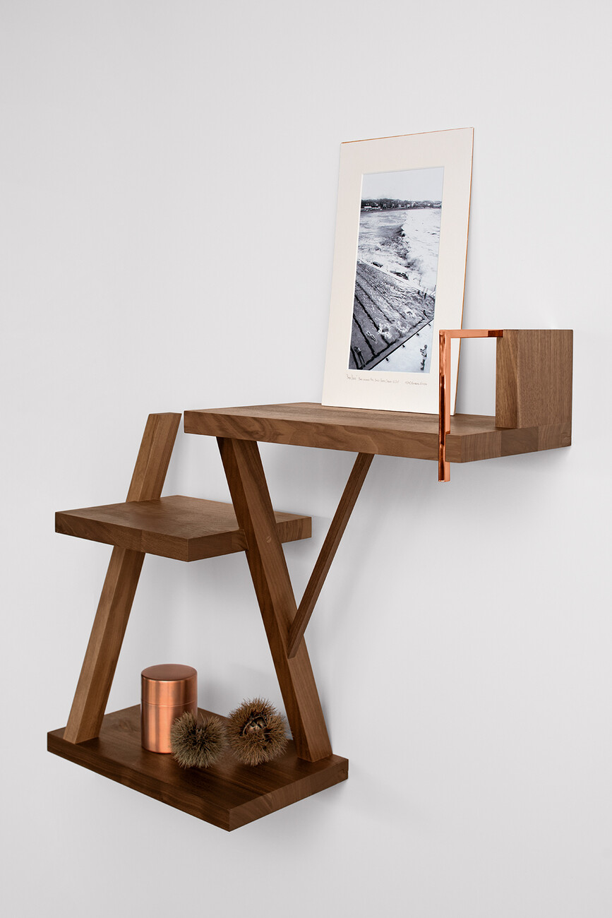 Somewhere between storage furniture and minimalist sculpture: Taidgh O'Neill's shelf explores the relationship between load and support - including moments of irritation.