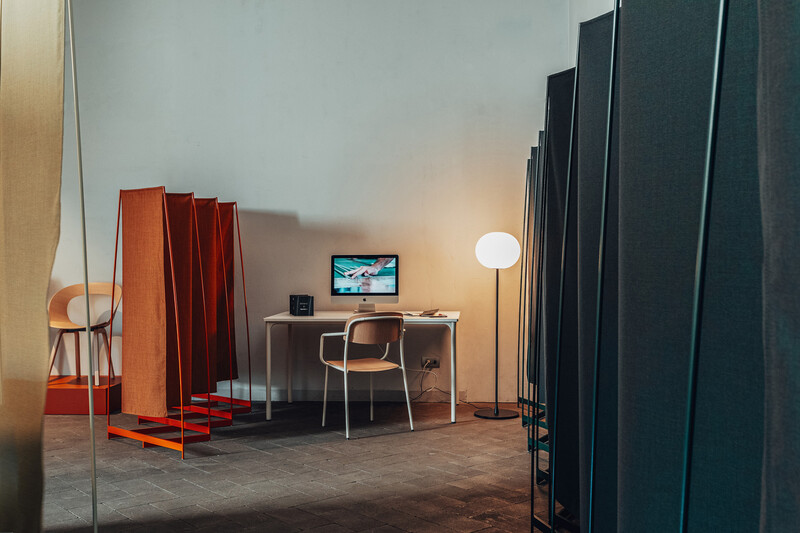 Brunner First prototypes for "foild" room divider by atelier oï