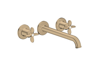 AXOR Archivio 3-Loch Wannenarmatur Unterputz für Wandmontage mit Kreuzgriffen | Brushed Bronze  von  AXOR