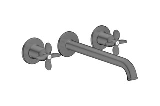 AXOR Archivio 3-Loch Wannenarmatur Unterputz für Wandmontage mit Kreuzgriffen | Brushed Black Chrome  von  AXOR