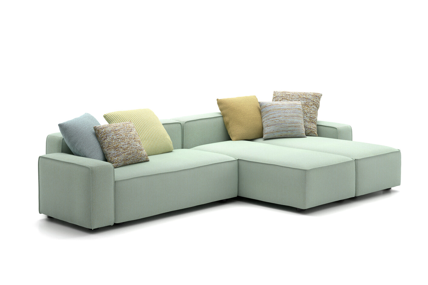 Brique Knit Upholstered Sofa Composition