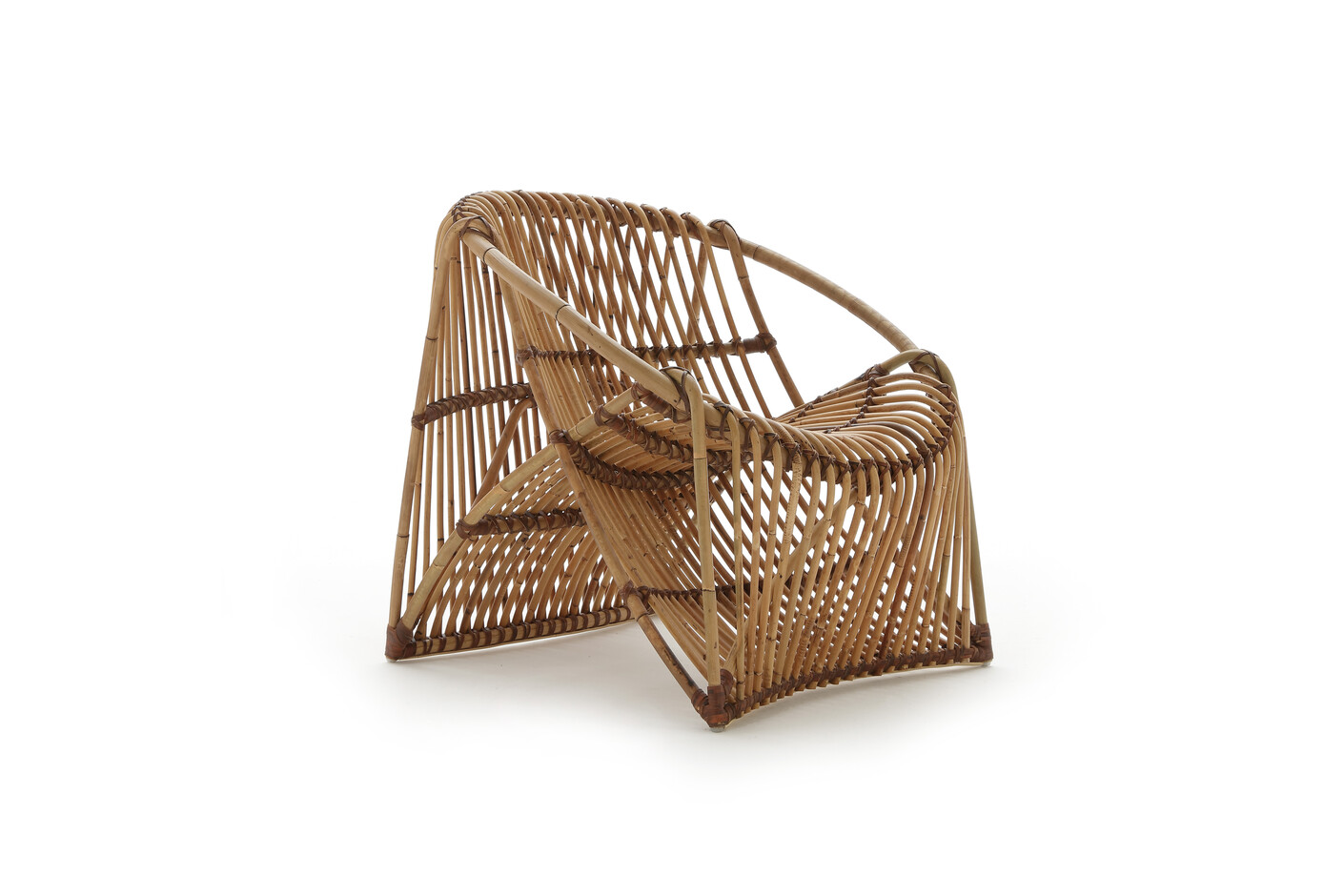 Rattan Wave Lounge Chair