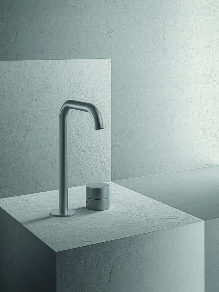 AC/EX ECLIPSE Aboutwater Boffi / 2 -hole washbasin mixer - Brushed Stainless Steel