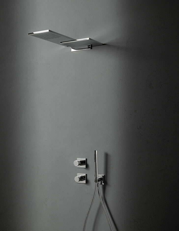 Milano Built-in shower mixer - Double showerhead - Shower set