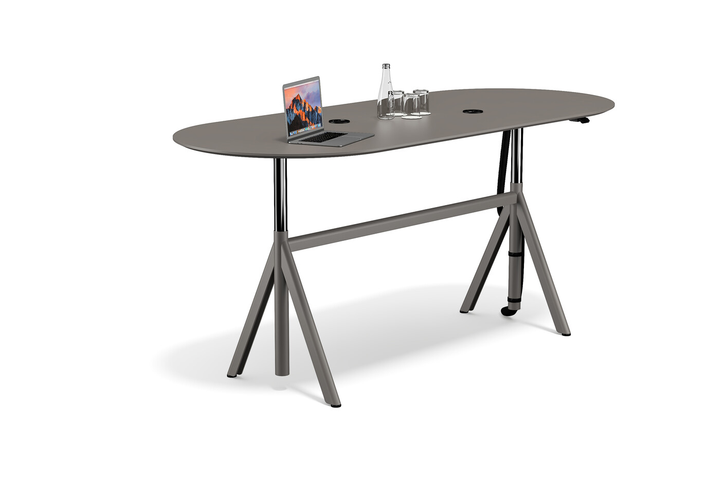 Slide Heightadjustable desk and meeting table by Renz STYLEPARK