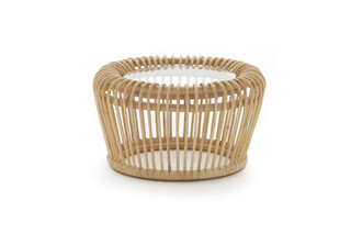 Rattan Moon Coffee Table  by  Nodo italia