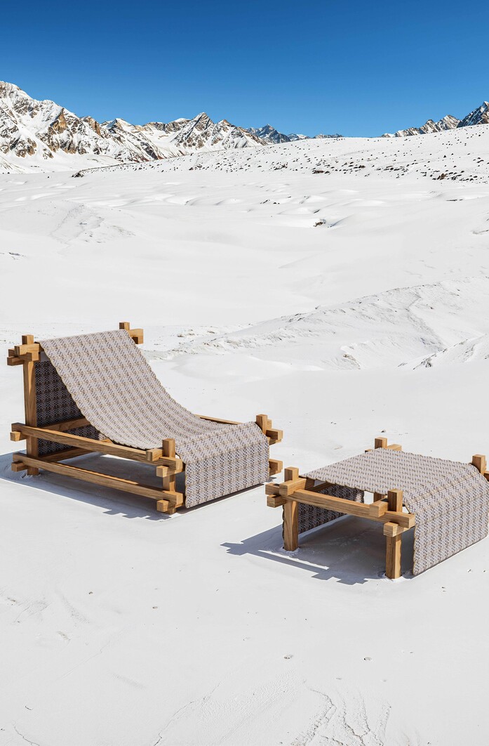 Hos image deckchair stool shito shito fabric 01