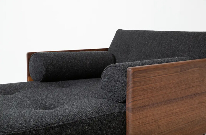 Kalon Studios No6 Chaise Walnut Detail