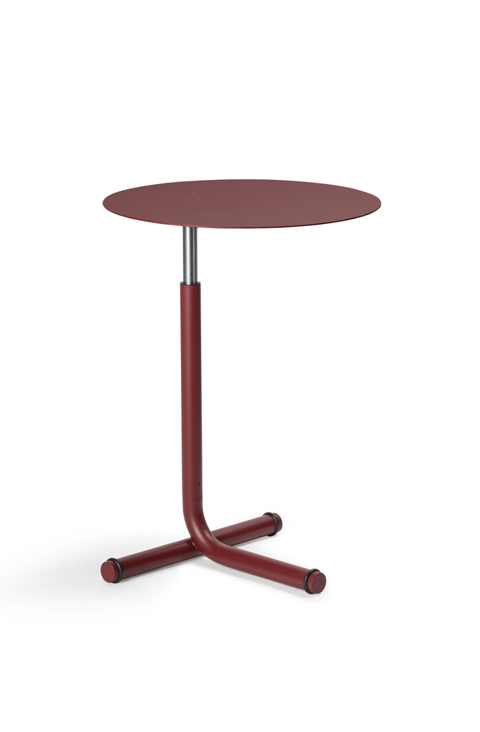MATERIA Hopper table burgundy red