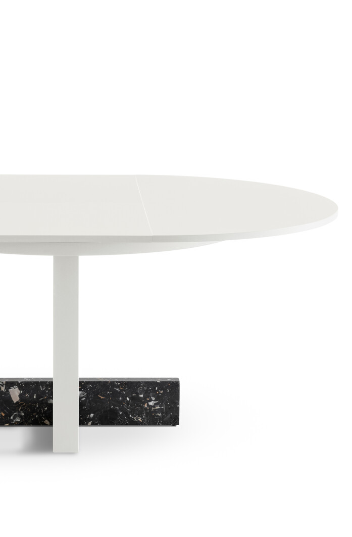 Magis pied a terre extending table product front white fenix black recycled marble 01 hr
