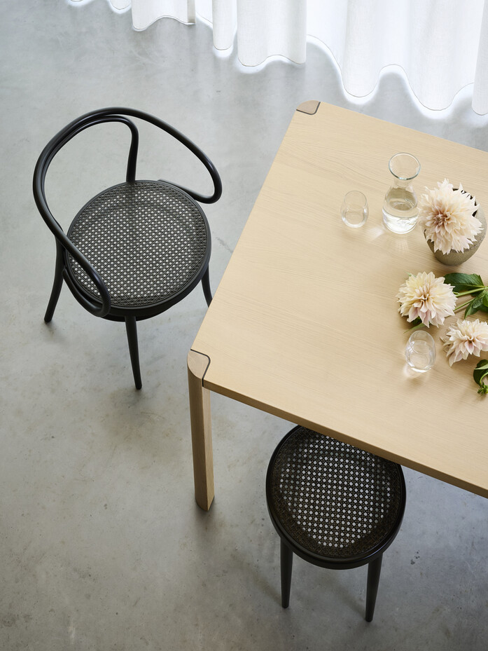 Thonet 209 214 RH Buche schwarz TP29 DARK MELAGE 1140 Eiche FF 461bw