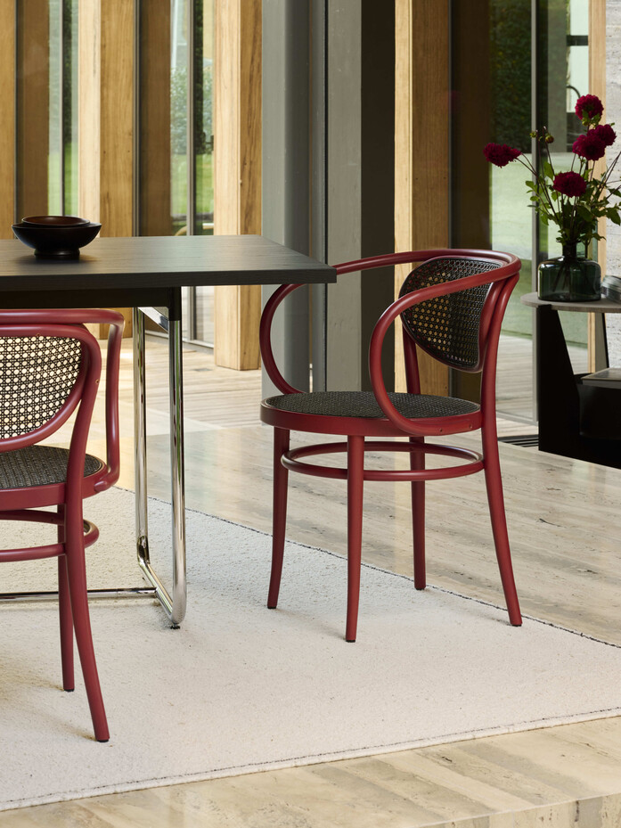 Thonet 210 R Buche rostrot TP239 DARK MELANGE S 1072 Esche sw FF 168bw