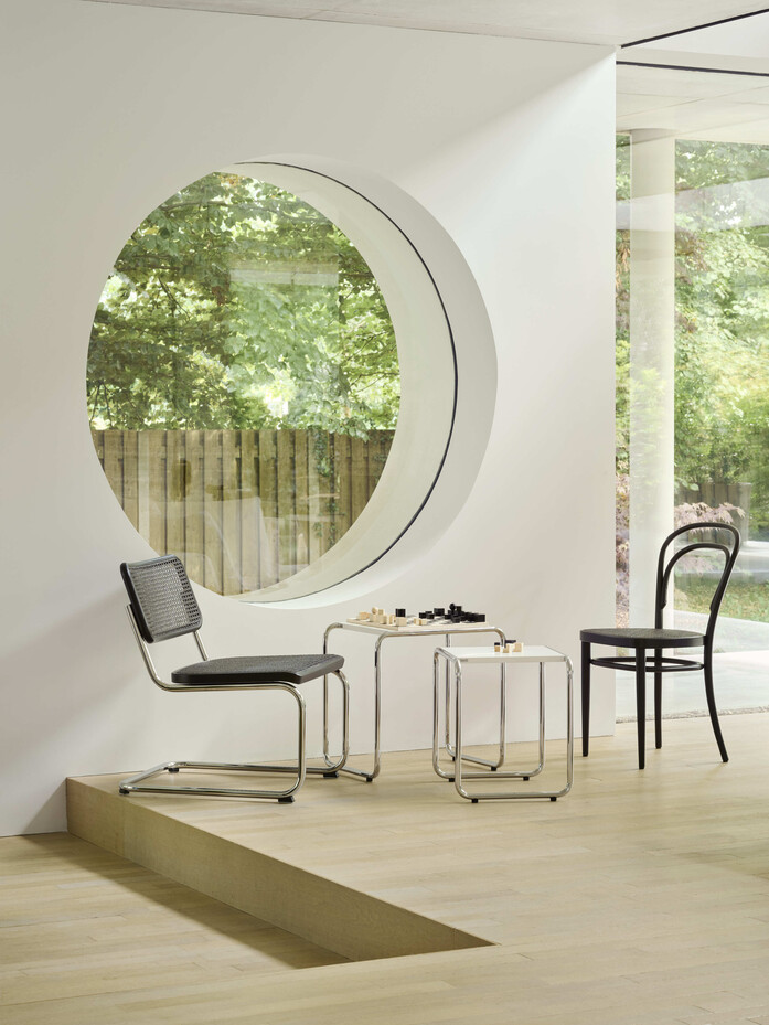 Thonet S32 VL Buche TP29 DARK MELANGE 214 B9 a b RAL9010 FF 430bw