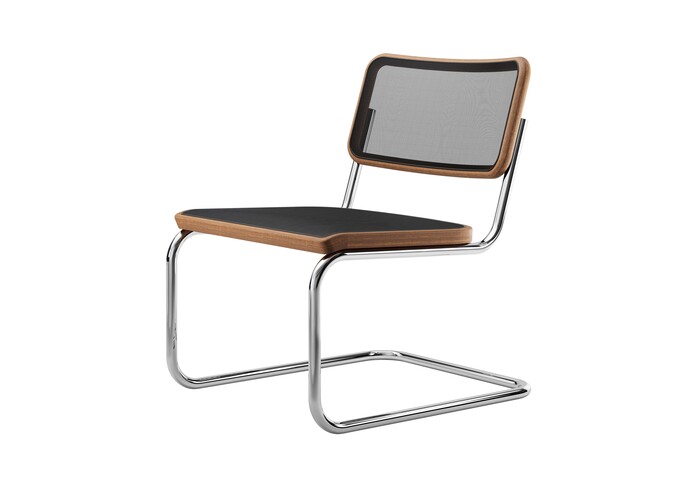 Thonet S 32 NL Nussbaum chrom HT