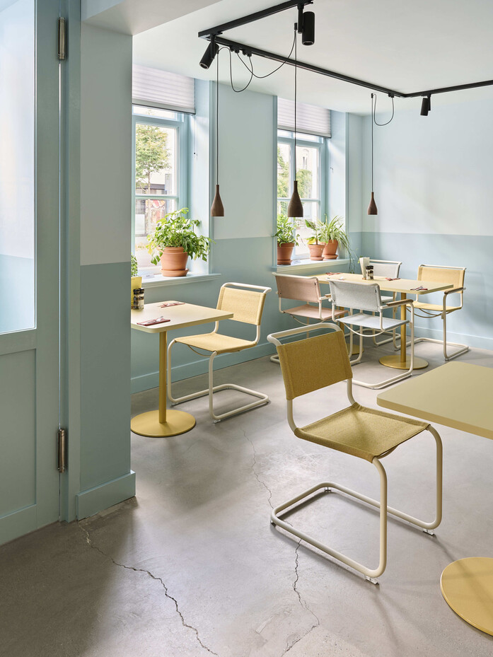 Thonet S 33 V S 34 V perlweiss Cento corn lotus ray FF 557bw