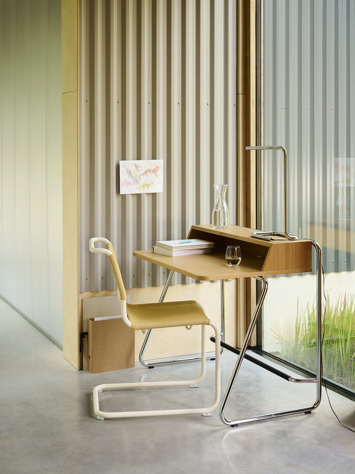 Thonet S 33 V perlweiss Cento corn S 1200 Eiche LUM50 FF 517bw