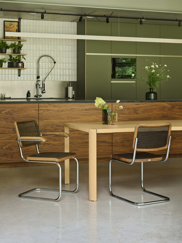 Thonet S 64 V S 32 V Nussbaum DARK MELANGE 1140 Eiche FF 209bw