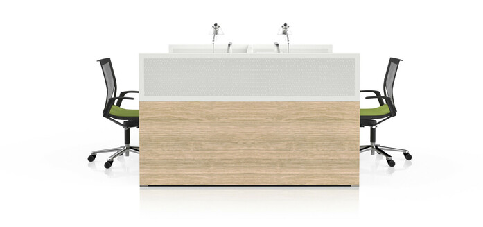 Csm VARIO CONCLUSION Arbeitstisch Doppelarbeitsplatz Sitz Stehtisch SST hoehenverstellbar frontal gr ae5157dab4